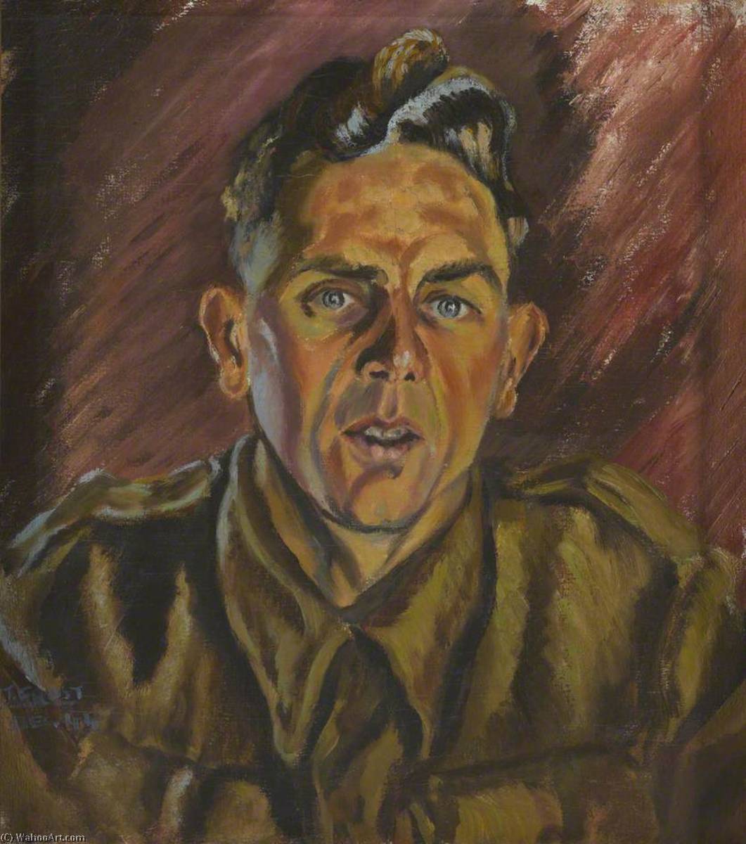Wikioo.org - The Encyclopedia of Fine Arts - Painting, Artwork by Terry Frost - Sergeant Ernest (‘Ernie’) Little, 5 Buffs, as a Prisoner of War in Germany or Poland