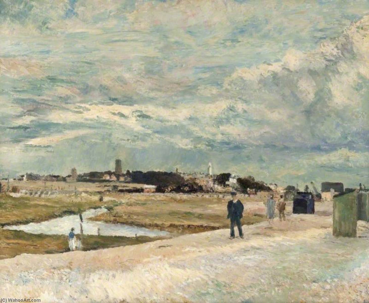 Wikioo.org - The Encyclopedia of Fine Arts - Painting, Artwork by Ronald Ossory Dunlop - Southwold from Walberswick Beach