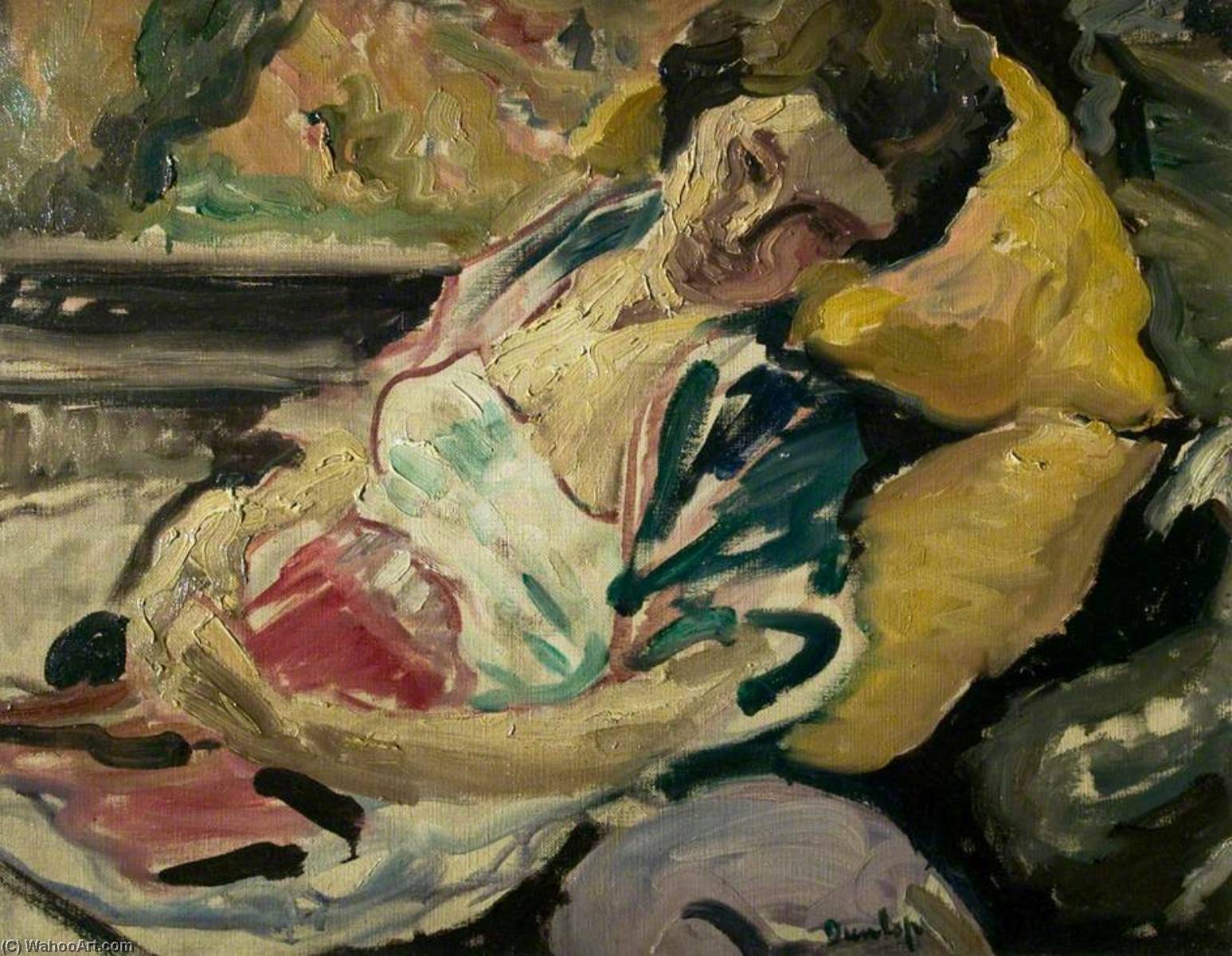 Wikioo.org - The Encyclopedia of Fine Arts - Painting, Artwork by Ronald Ossory Dunlop - Portrait of an Unknown Woman