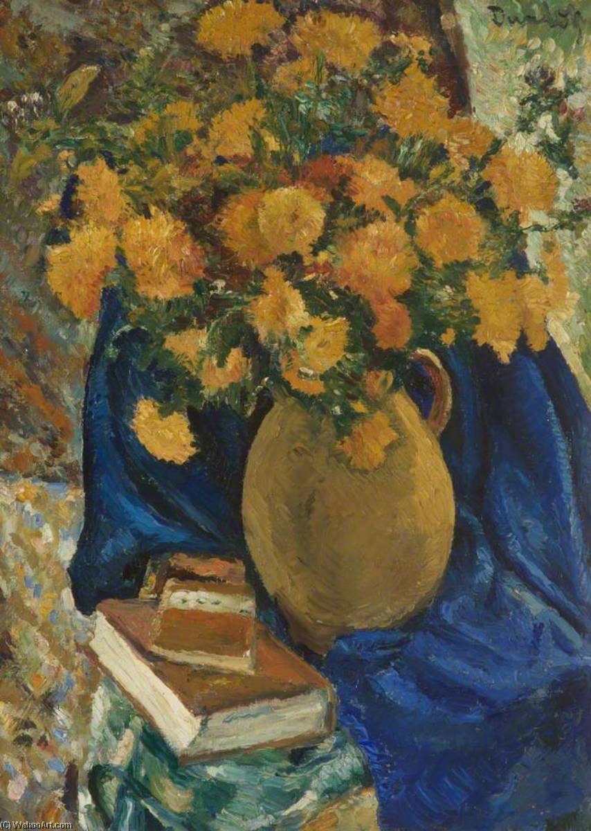 Wikioo.org - The Encyclopedia of Fine Arts - Painting, Artwork by Ronald Ossory Dunlop - Chrysanthemums