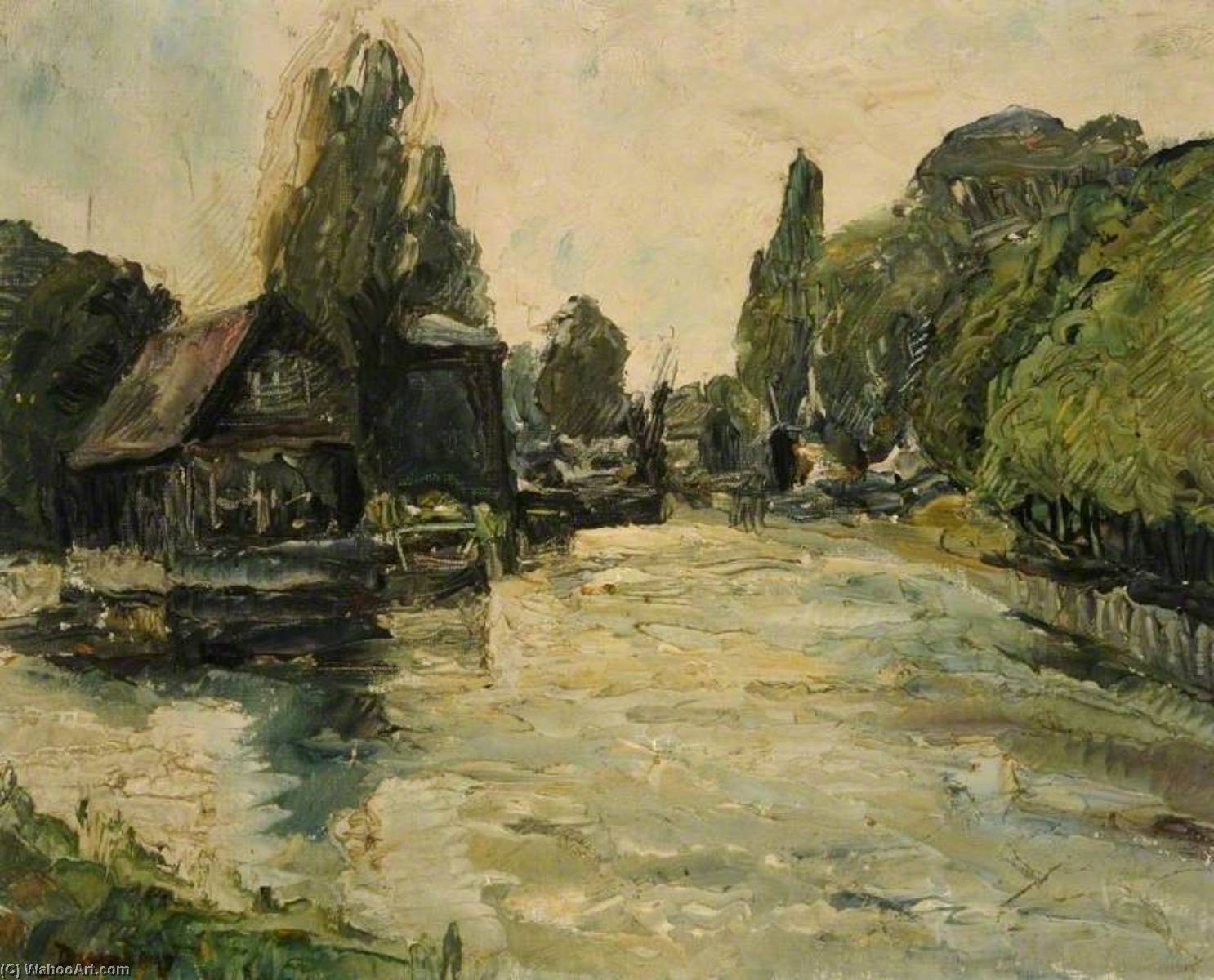 Wikioo.org - The Encyclopedia of Fine Arts - Painting, Artwork by Ronald Ossory Dunlop - The Weir