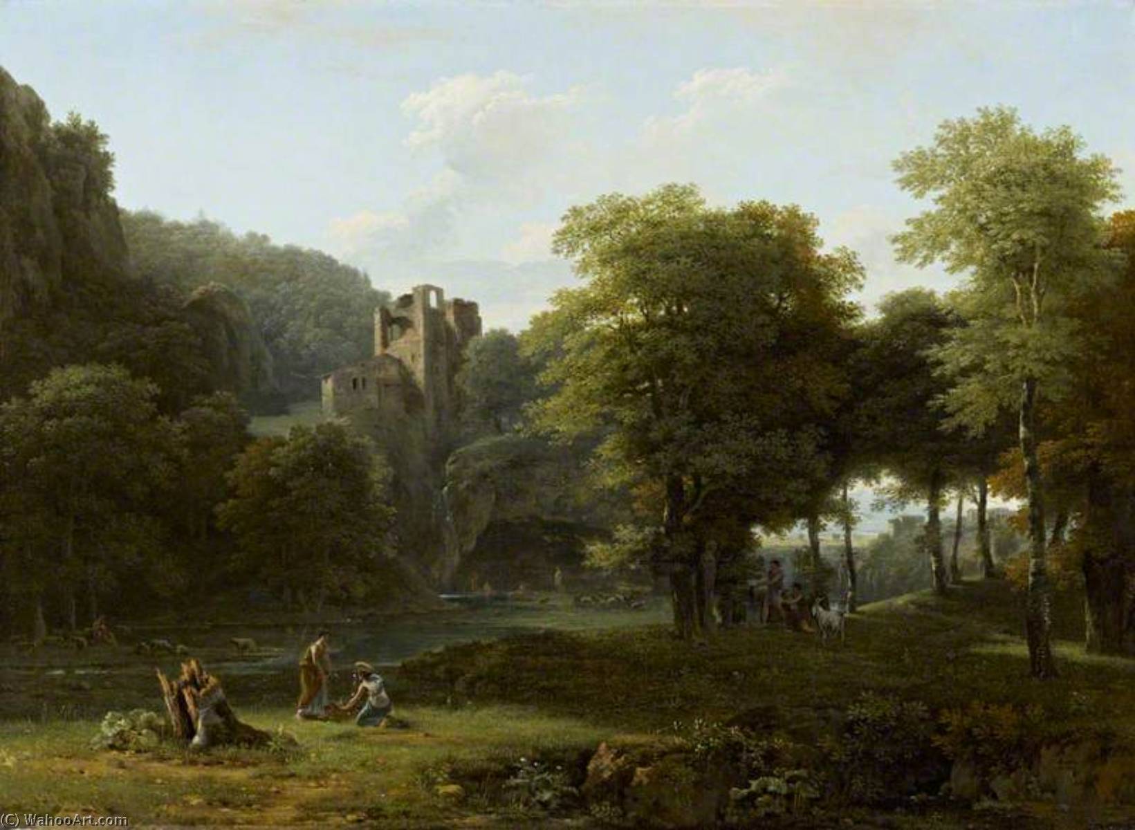 Wikioo.org - The Encyclopedia of Fine Arts - Painting, Artwork by Jean Victor Bertin - Classical Landscape