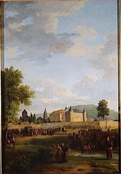 WikiOO.org - Encyclopedia of Fine Arts - Maleri, Artwork Jean Victor Bertin - NAPOLEON RECU A ETTLINGEN PAR LE PRINCE ELECTEUR DE BADE.1ER OCTOBRE 1805