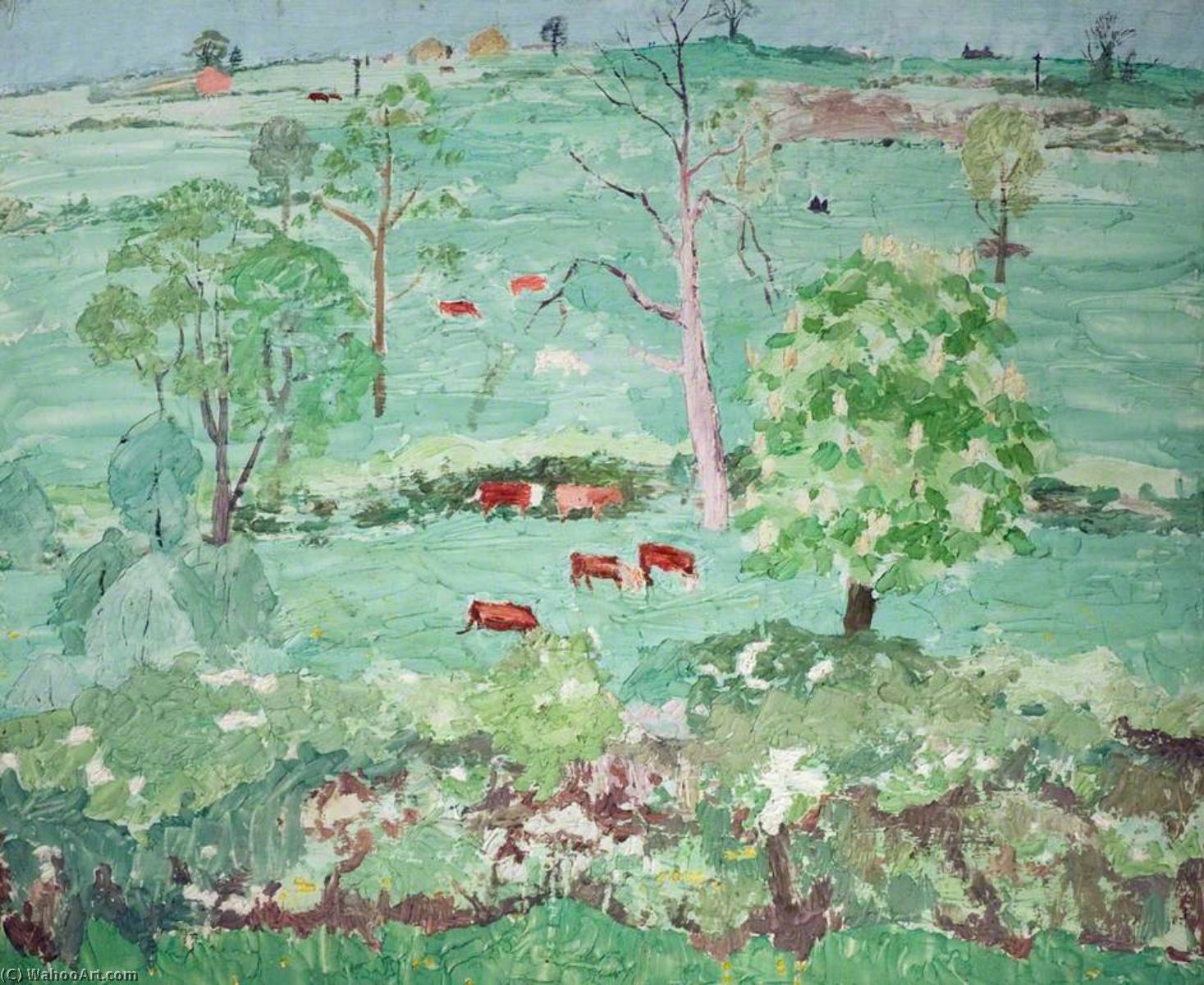 Wikioo.org - The Encyclopedia of Fine Arts - Painting, Artwork by Mary Potter - Spring Landscape