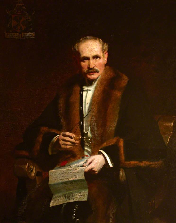 Wikioo.org - The Encyclopedia of Fine Arts - Painting, Artwork by Frank O Salisbury - Sir John Tweedy (1849–1924), MRCS, FRCS, Hon. LLD Edinburgh (consultant at Moorfields)