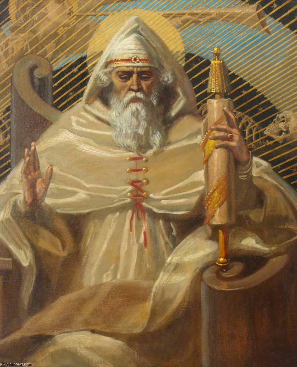 Wikioo.org - The Encyclopedia of Fine Arts - Painting, Artwork by Frank O Salisbury - Ezekiel The Priest Prophet of God