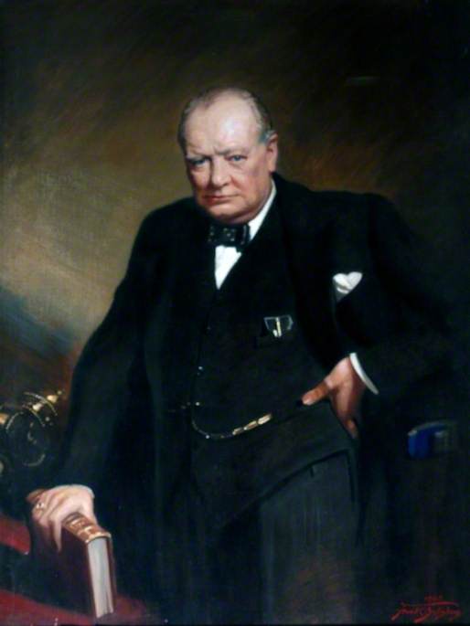 Wikioo.org - The Encyclopedia of Fine Arts - Painting, Artwork by Frank O Salisbury - Sir Winston Churchill (1874–1965)