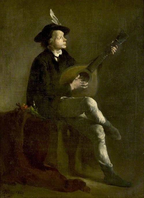 WikiOO.org - Enciklopedija dailės - Tapyba, meno kuriniai Théodule Augustin Ribot - The Musician