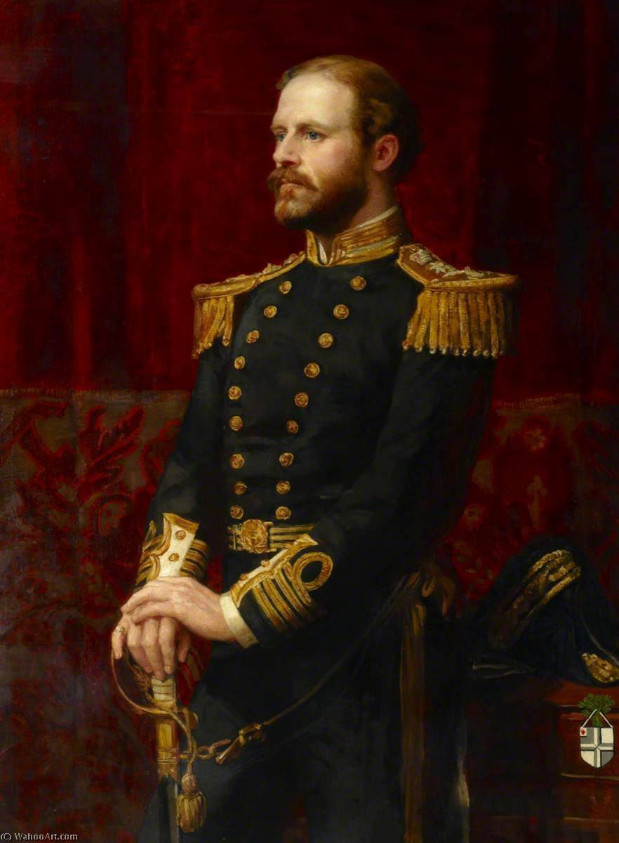 WikiOO.org - 백과 사전 - 회화, 삽화 Anna Lea Merritt - Captain Sir Lambton Loraine (1838–1917), 11th Bt