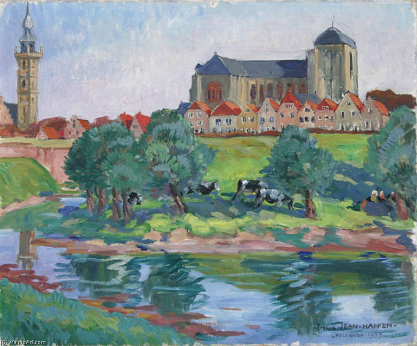 Wikioo.org - The Encyclopedia of Fine Arts - Painting, Artwork by Yvonne Jean Haffen - paysage Hollandais