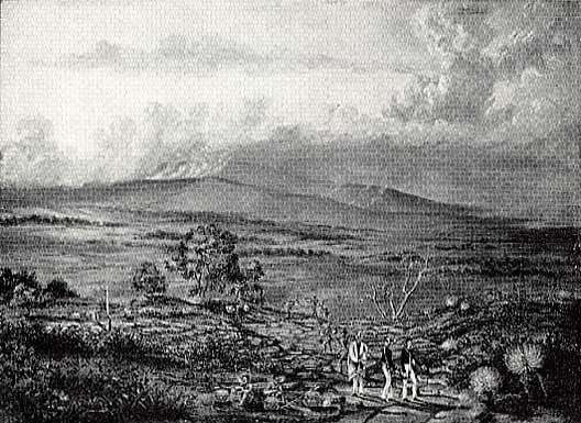 WikiOO.org - Enciklopedija dailės - Tapyba, meno kuriniai Titian Ramsay Peale - Volcano of Kaluea Pele as Seen from the Side of Mauna Loa, (painting)
