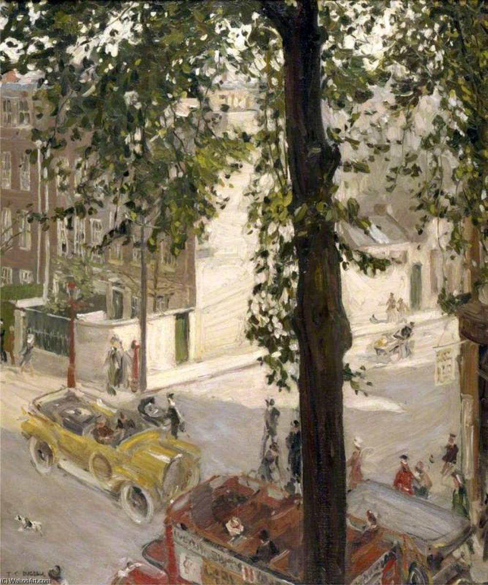 Wikioo.org - The Encyclopedia of Fine Arts - Painting, Artwork by Thomas Cantrell Dugdale - A Street Scene in Chelsea, London
