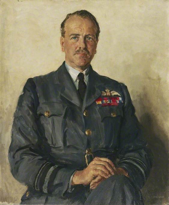 Wikioo.org - The Encyclopedia of Fine Arts - Painting, Artwork by Thomas Cantrell Dugdale - Air Vice Marshal John Eustice Arthur Baldwin (1892–1975), CB, DSO