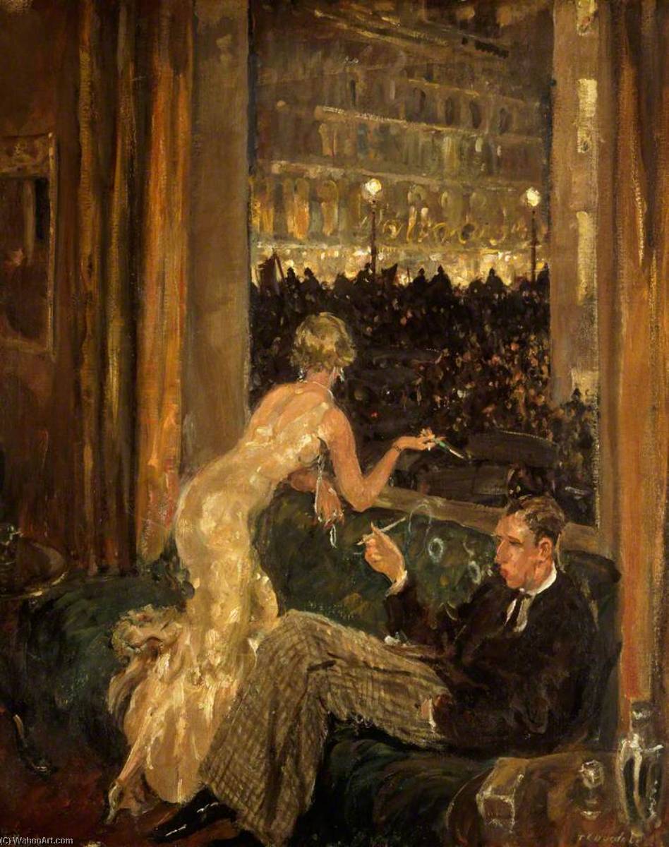 Wikioo.org - The Encyclopedia of Fine Arts - Painting, Artwork by Thomas Cantrell Dugdale - The Arrival of the Jarrow Marchers in London, Viewed from an Interior