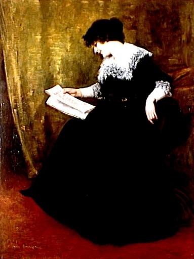 WikiOO.org - دایره المعارف هنرهای زیبا - نقاشی، آثار هنری Léon Hornecker - Portrait de femme (assise)