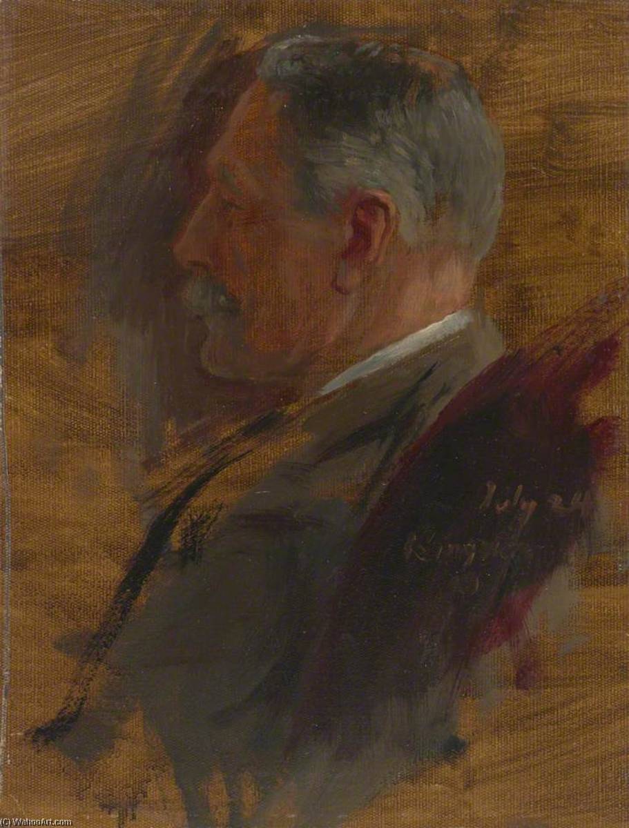 Wikioo.org - The Encyclopedia of Fine Arts - Painting, Artwork by Herbert Arnould Olivier - Douglas Haig, 1st Earl Haig (1861–1928), Field Marshal (preparatory study for 'The Supreme War Council in Session at Versailles on 3rd July 1918' and 'Armistice Meeting 3rd and 4th November 1918')