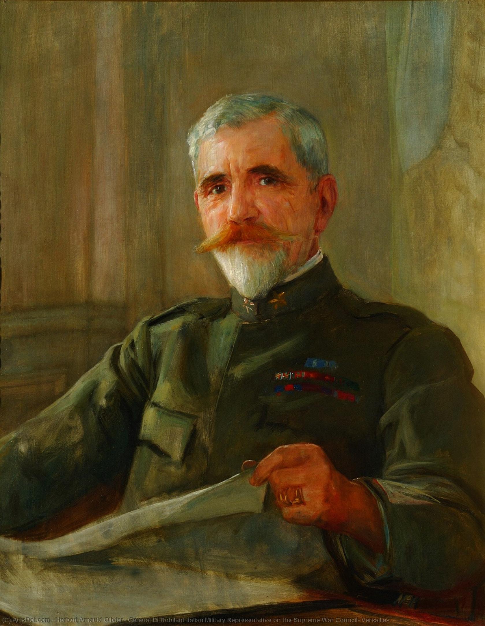 Wikioo.org - The Encyclopedia of Fine Arts - Painting, Artwork by Herbert Arnould Olivier - General Di Robilant Italian Military Representative on the Supreme War Council, Versailles