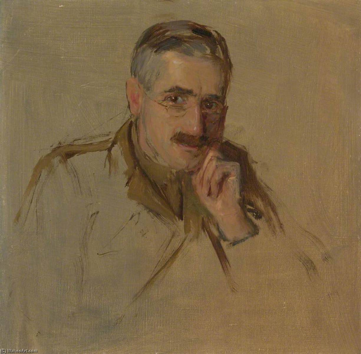Wikioo.org - The Encyclopedia of Fine Arts - Painting, Artwork by Herbert Arnould Olivier - Major Lord Charles Cavendish Bentinck (1868–1956) (preparatory study for 'The Supreme War Council in Session at Versailles on 3rd July 1918')