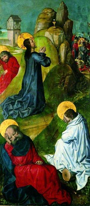 Wikioo.org - The Encyclopedia of Fine Arts - Painting, Artwork by Master Of The View Of Saint Gudule - The Agony in the Garden (recto)