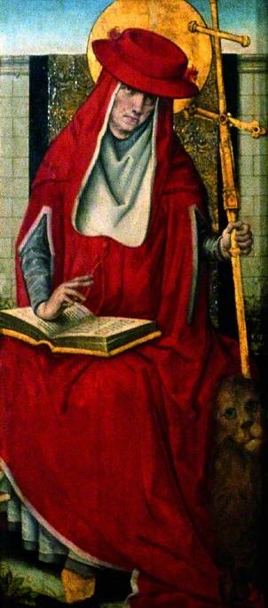 Wikioo.org - สารานุกรมวิจิตรศิลป์ - จิตรกรรม Master Of The View Of Saint Gudule - Saint Anthony (verso)