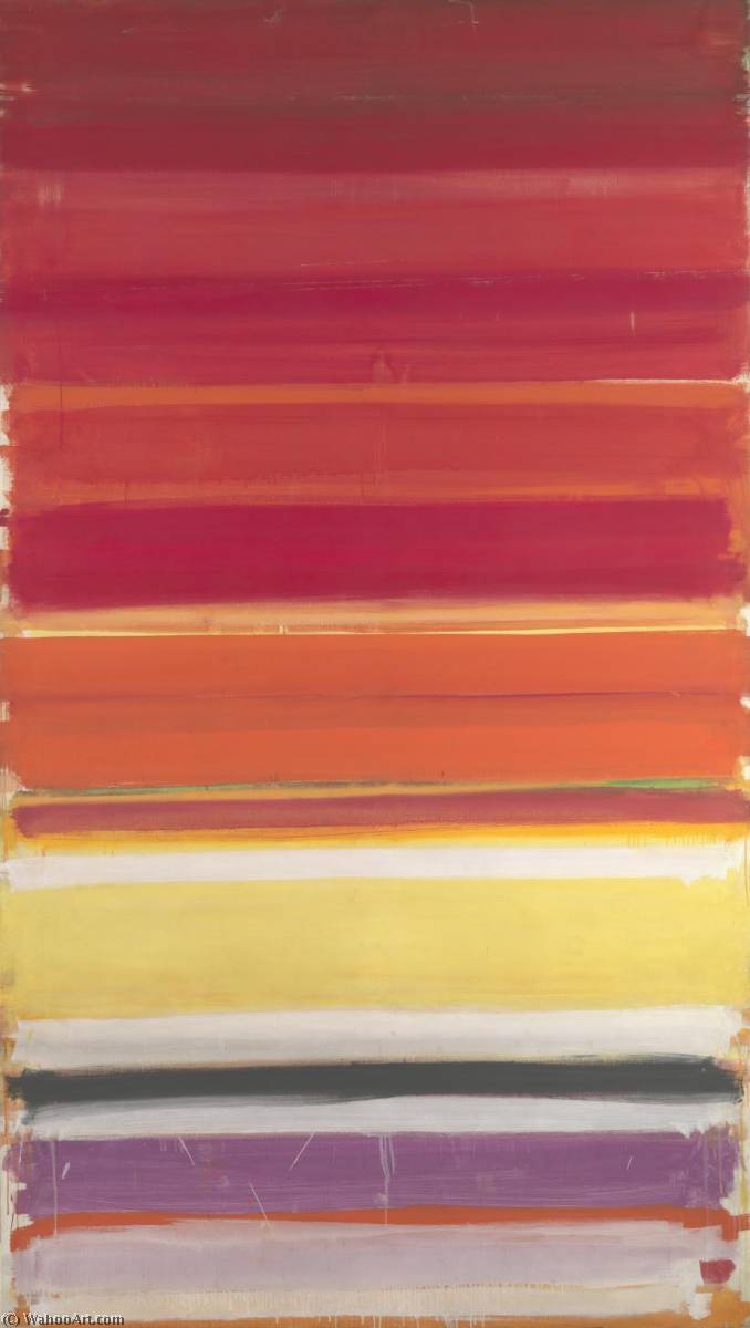 Wikioo.org - The Encyclopedia of Fine Arts - Painting, Artwork by Patrick Heron - Horizontal Stripe Painting November 1957 January 1958