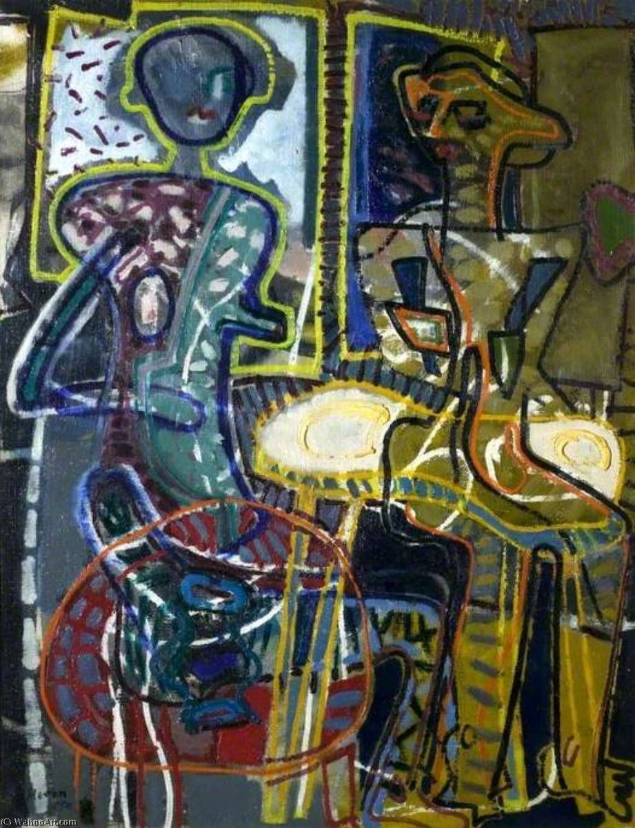 Wikioo.org - The Encyclopedia of Fine Arts - Painting, Artwork by Patrick Heron - Two Women in a Café