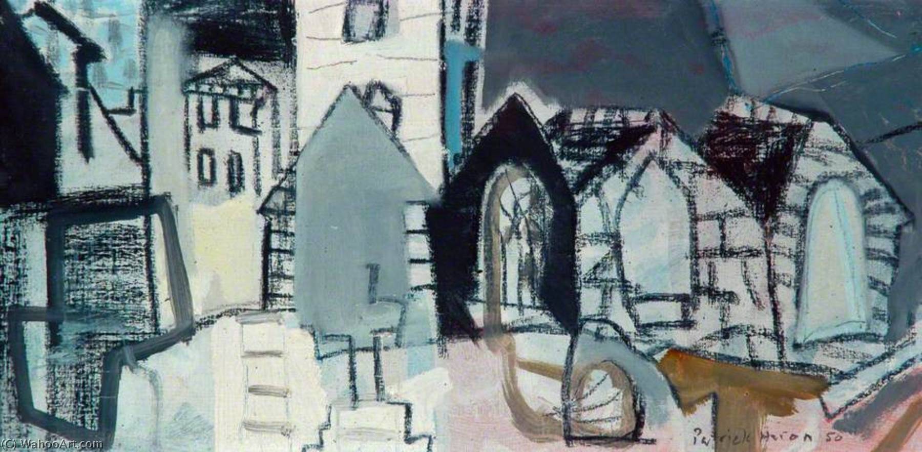 Wikioo.org - The Encyclopedia of Fine Arts - Painting, Artwork by Patrick Heron - St Ives Churchyard