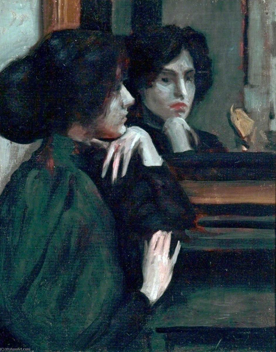 Wikioo.org - The Encyclopedia of Fine Arts - Painting, Artwork by Philip Wilson Steer - The Mantelpiece (Ethel Dixon)