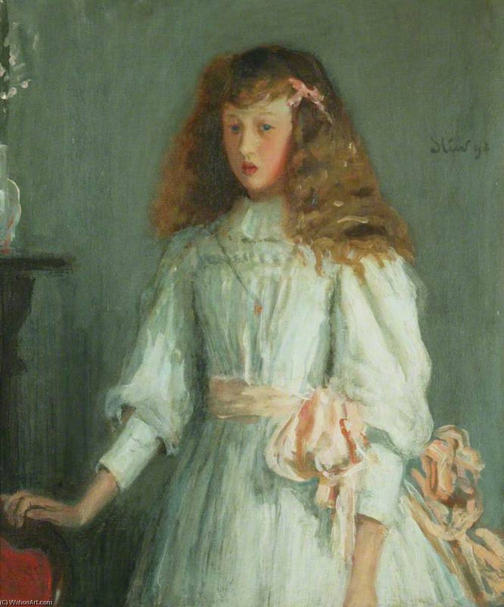Wikioo.org - The Encyclopedia of Fine Arts - Painting, Artwork by Philip Wilson Steer - A Young Girl in a White Dress