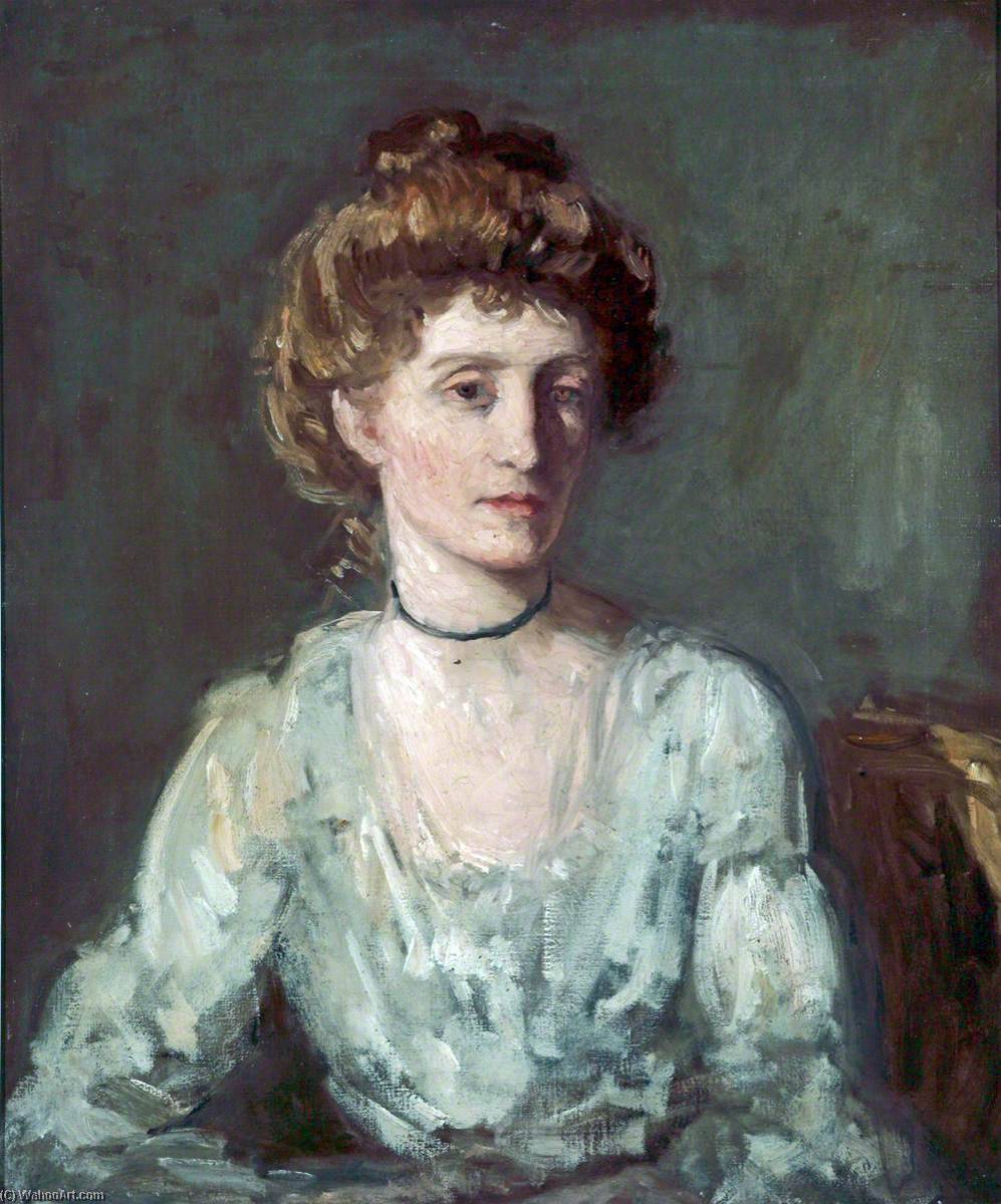 Wikioo.org - The Encyclopedia of Fine Arts - Painting, Artwork by Philip Wilson Steer - Mrs D. S. MacColl (sketch)