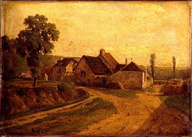 Wikioo.org - The Encyclopedia of Fine Arts - Painting, Artwork by Adolphe Félix Cals - Le Matin au village