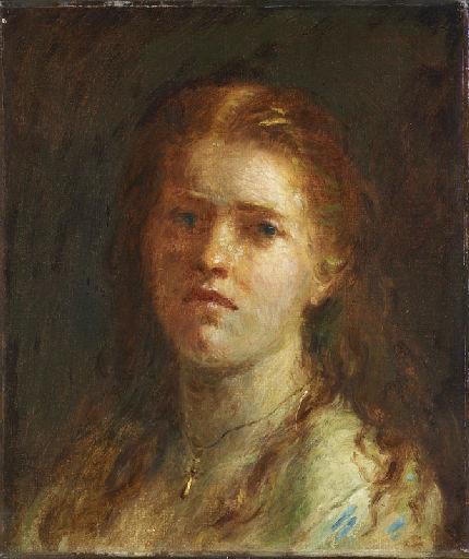 WikiOO.org - Encyclopedia of Fine Arts - Maalaus, taideteos Adolphe Félix Cals - Portrait de jeune fille