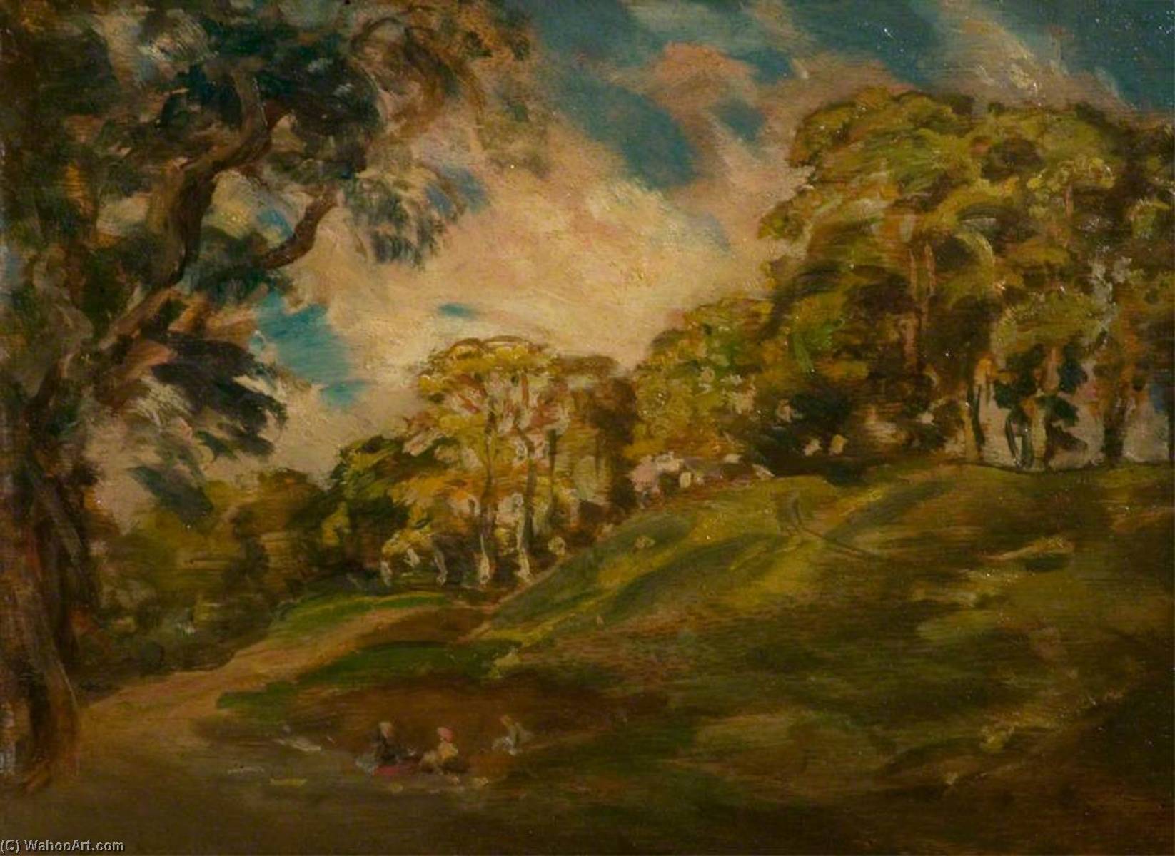 Wikioo.org - The Encyclopedia of Fine Arts - Painting, Artwork by Philip Wilson Steer - Evening, near Bridgnorth, Shropshire
