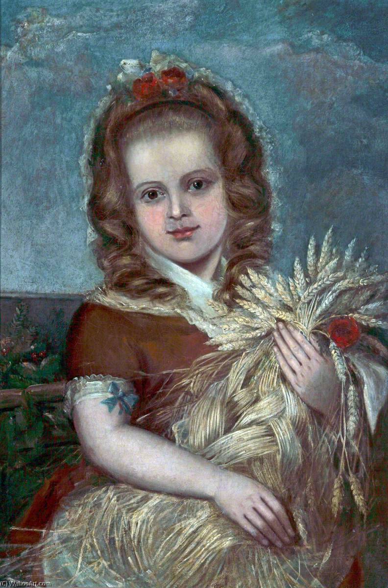Wikioo.org - The Encyclopedia of Fine Arts - Painting, Artwork by Philip Wilson Steer - A Girl Making a Corn Dolly (Catherine, the Artist's Daughter)