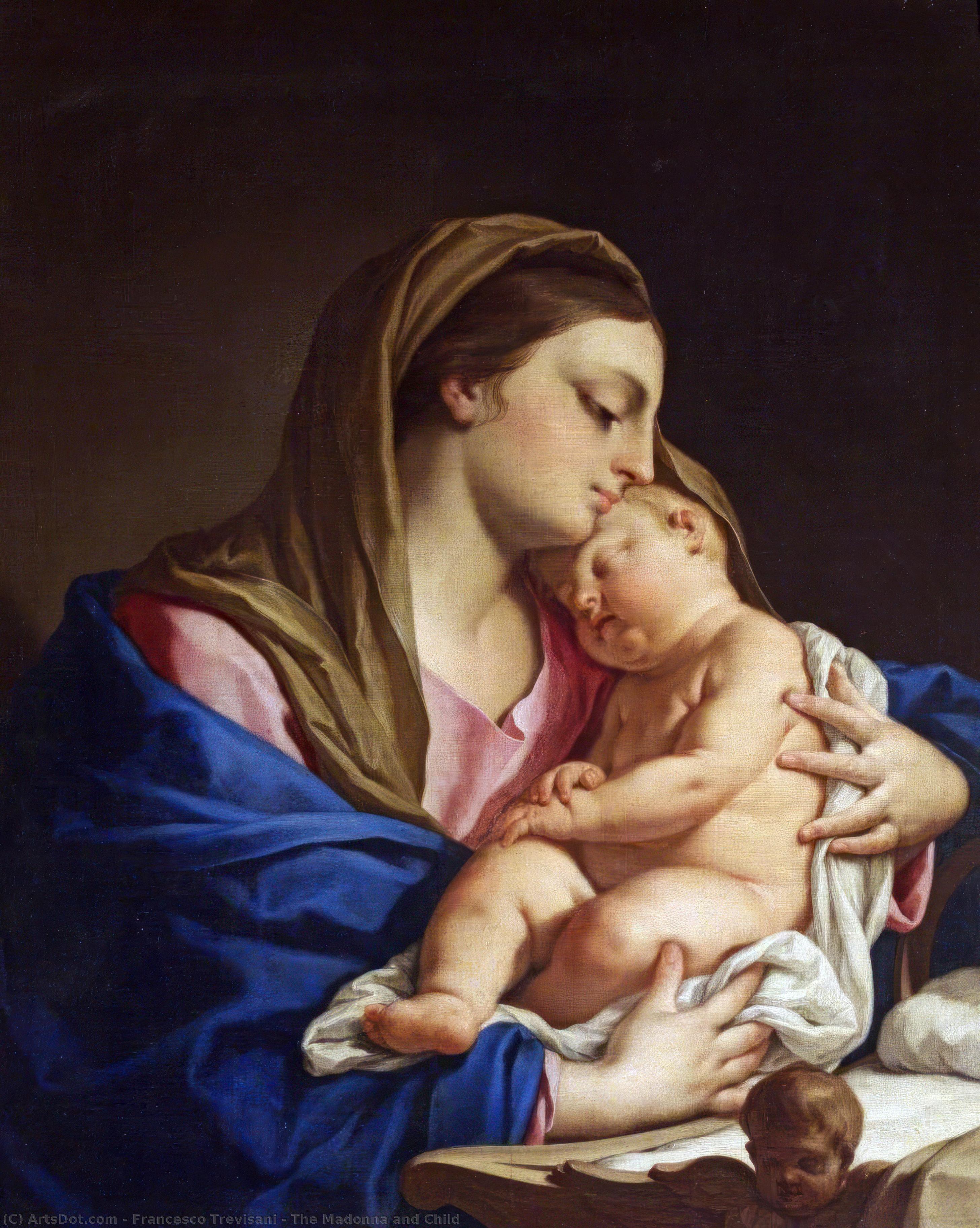 WikiOO.org - Enciklopedija dailės - Tapyba, meno kuriniai Francesco Trevisani - The Madonna and Child