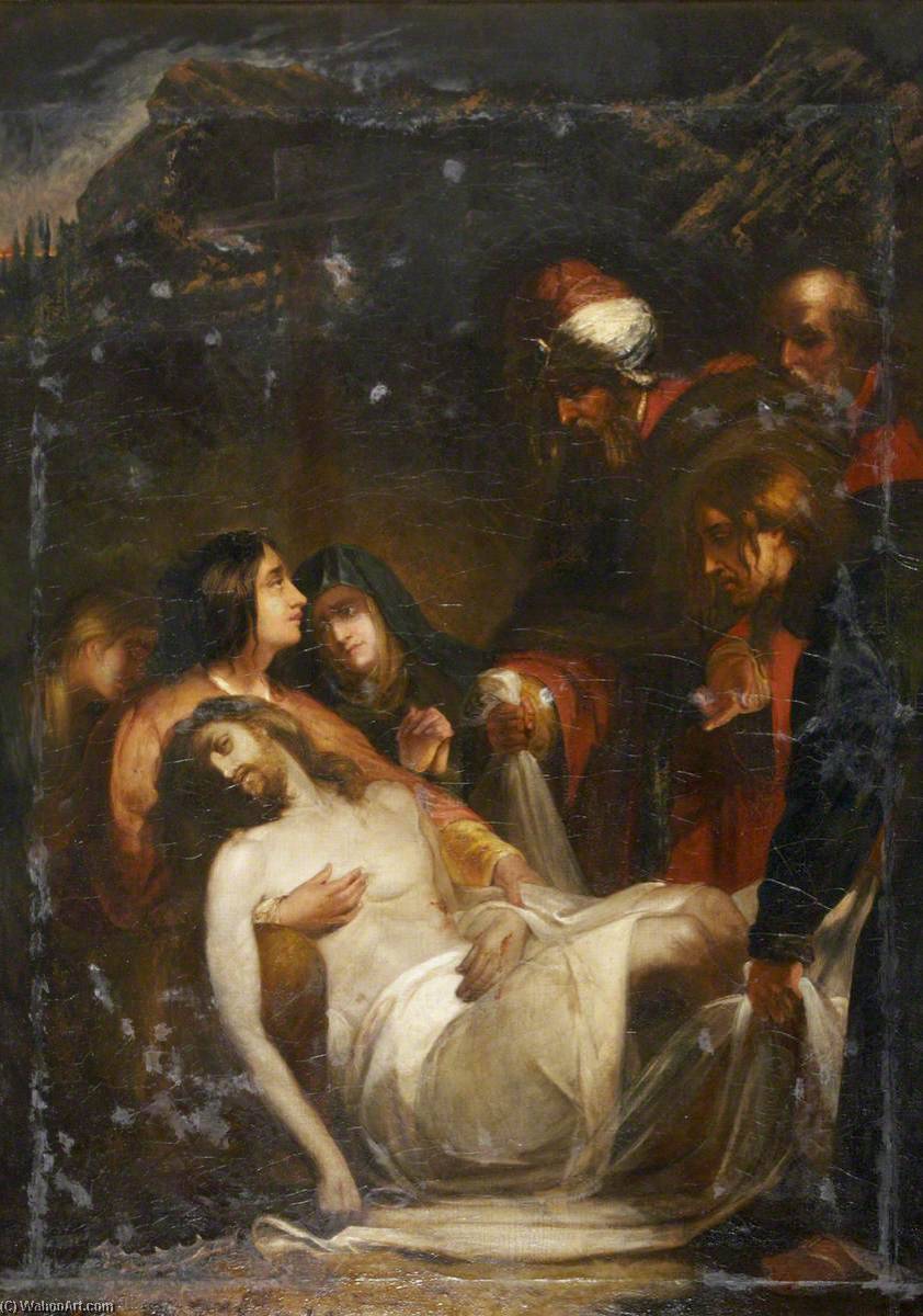 Wikioo.org - The Encyclopedia of Fine Arts - Painting, Artwork by William Salter - The Entombment of Christ