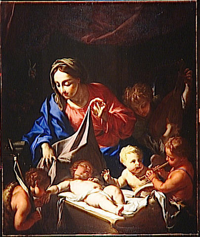 WikiOO.org - Encyclopedia of Fine Arts - Maleri, Artwork Francesco Trevisani - LE SOMMEIL DE L'ENFANT JESUS