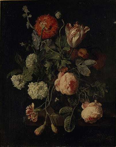 WikiOO.org - אנציקלופדיה לאמנויות יפות - ציור, יצירות אמנות Simon Pietersz Verelst - Vase de fleurs