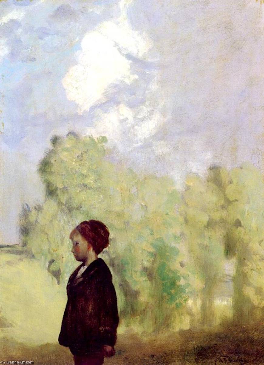WikiOO.org - Encyclopedia of Fine Arts - Maleri, Artwork Arthur Bowen Davies - Little David After the Rain