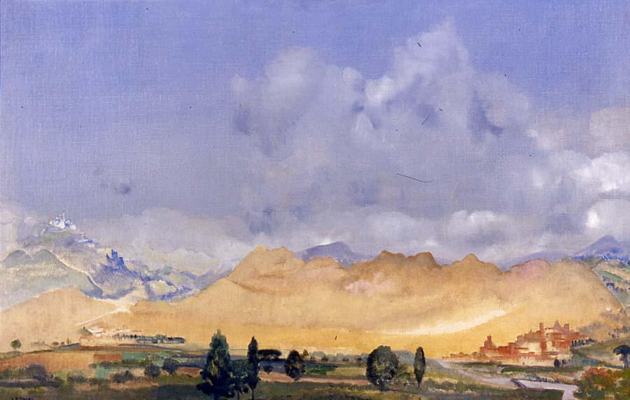 Wikioo.org - สารานุกรมวิจิตรศิลป์ - จิตรกรรม Arthur Bowen Davies - Matese Mountains