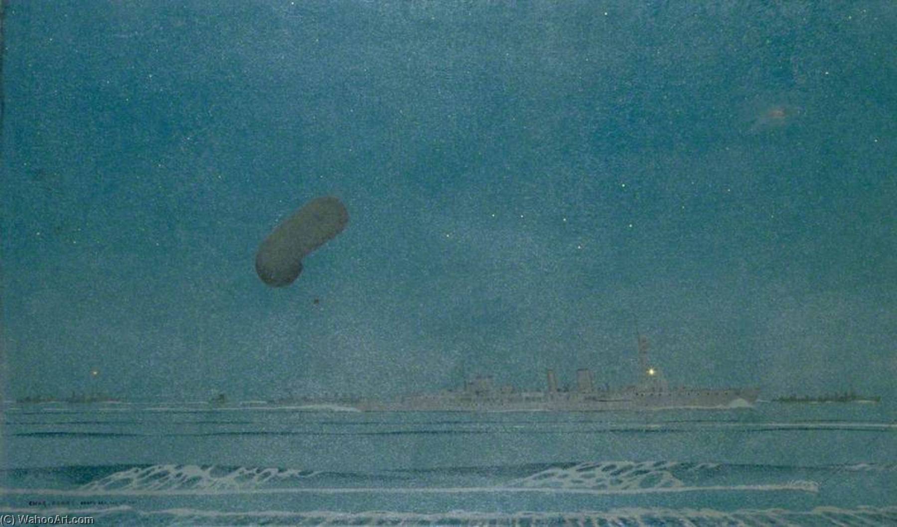 Wikioo.org - The Encyclopedia of Fine Arts - Painting, Artwork by Charles Pears - The North Sea The Night of 10 August 1918