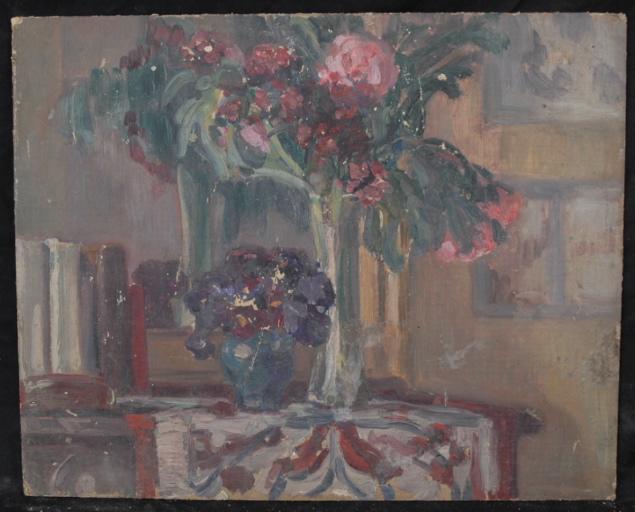 Wikioo.org - The Encyclopedia of Fine Arts - Painting, Artwork by Valentine Reyre - Fleurs dans deux vases