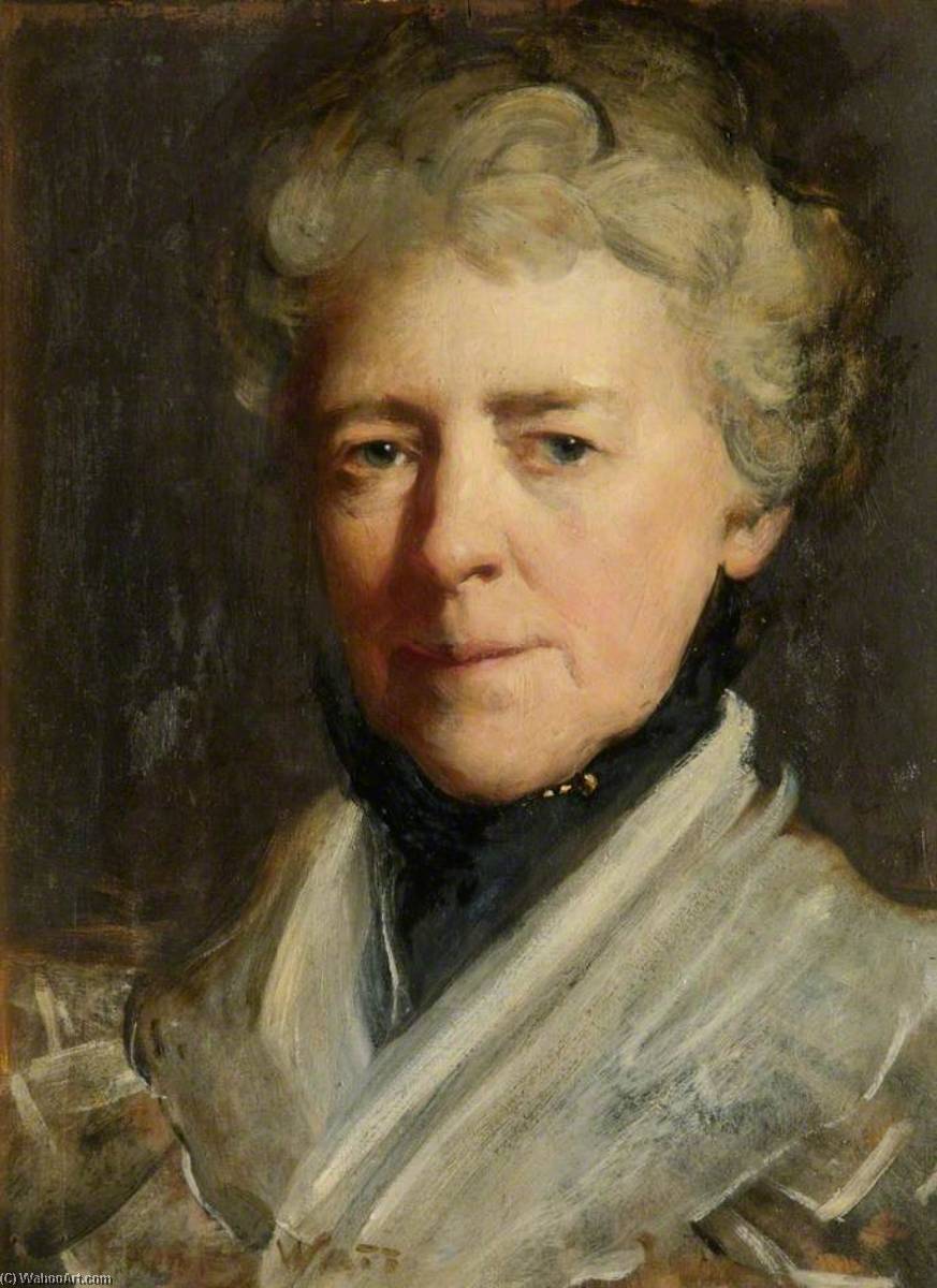 Wikioo.org - The Encyclopedia of Fine Arts - Painting, Artwork by George Fiddes Watt - Mrs Marion Scott (1845–1920)