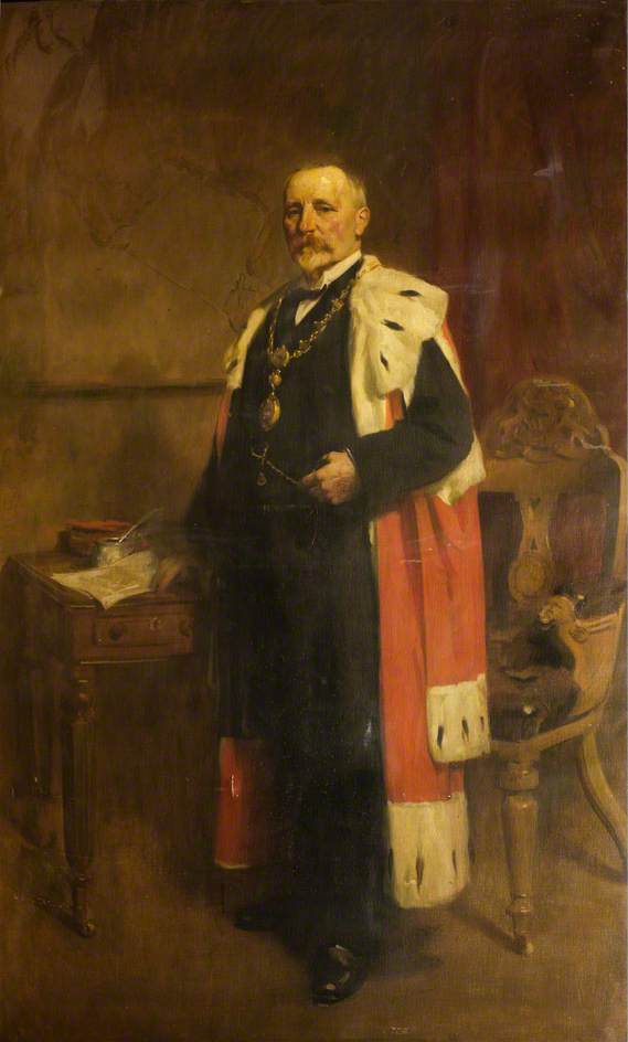Wikioo.org - The Encyclopedia of Fine Arts - Painting, Artwork by George Fiddes Watt - William Hutchison Leask (1850–1918), Provost of Peterhead (1899–1918)