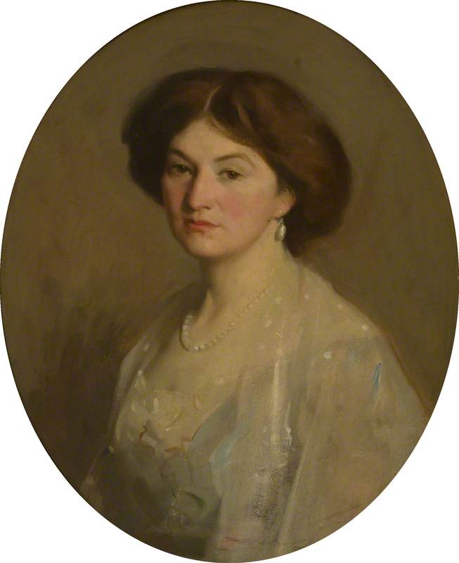 Wikioo.org - The Encyclopedia of Fine Arts - Painting, Artwork by George Fiddes Watt - Frances Stewart (d.1949), Wife of Archibald Kennedy, 4th Marquess of Ailsa