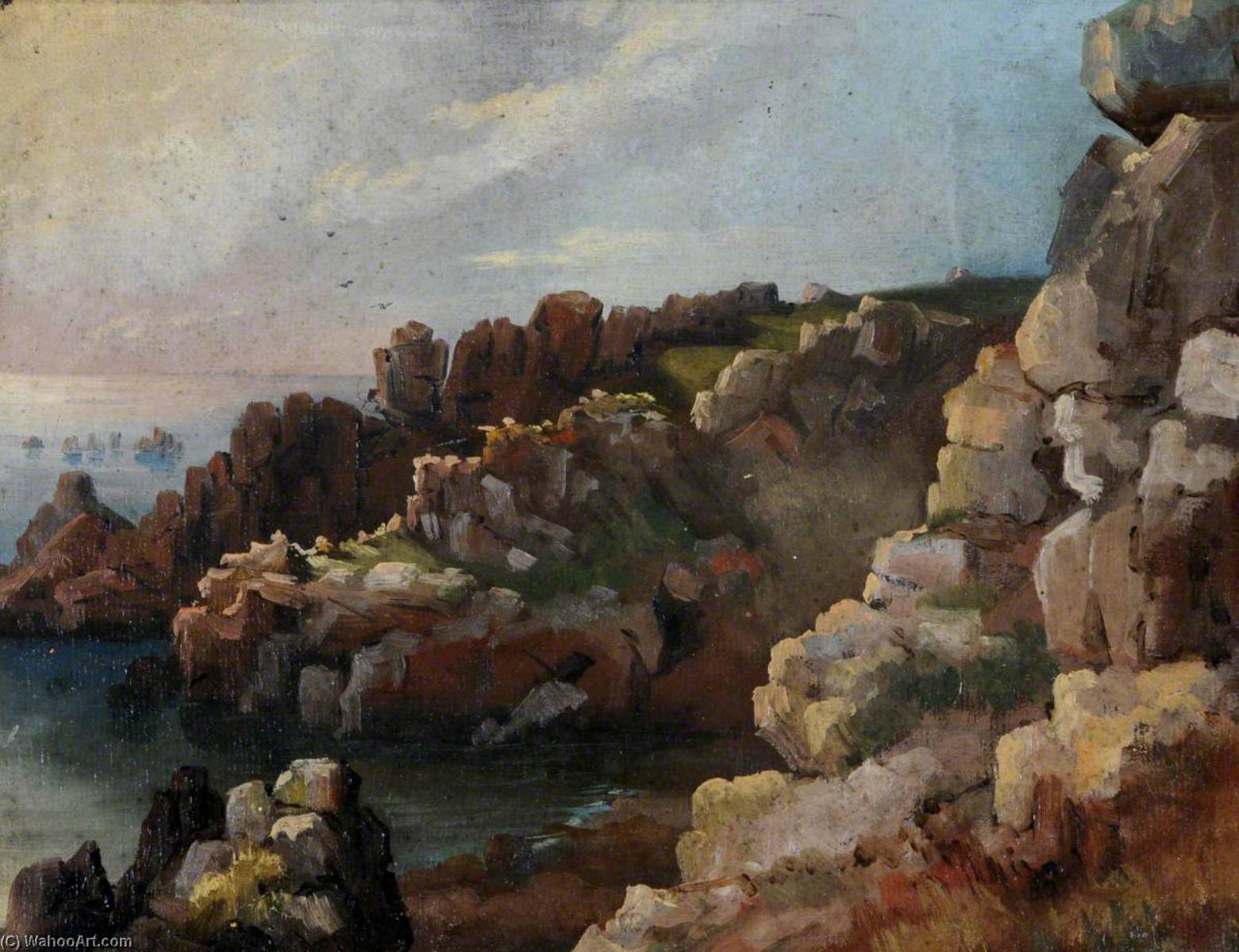 Wikioo.org - The Encyclopedia of Fine Arts - Painting, Artwork by Philip John Ouless - Coastal Scene