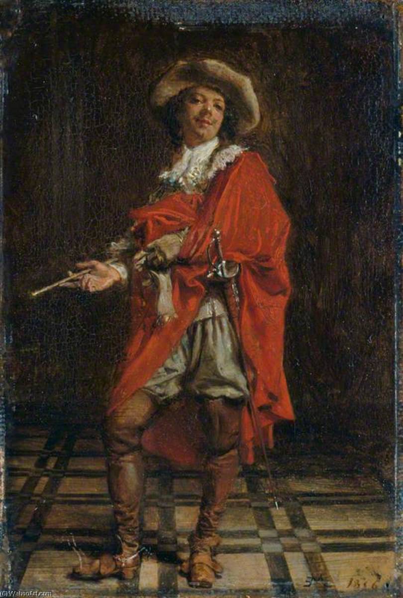WikiOO.org - Encyclopedia of Fine Arts - Lukisan, Artwork Jean Louis Ernest Meissonier - A Cavalier Time of Louis XIV