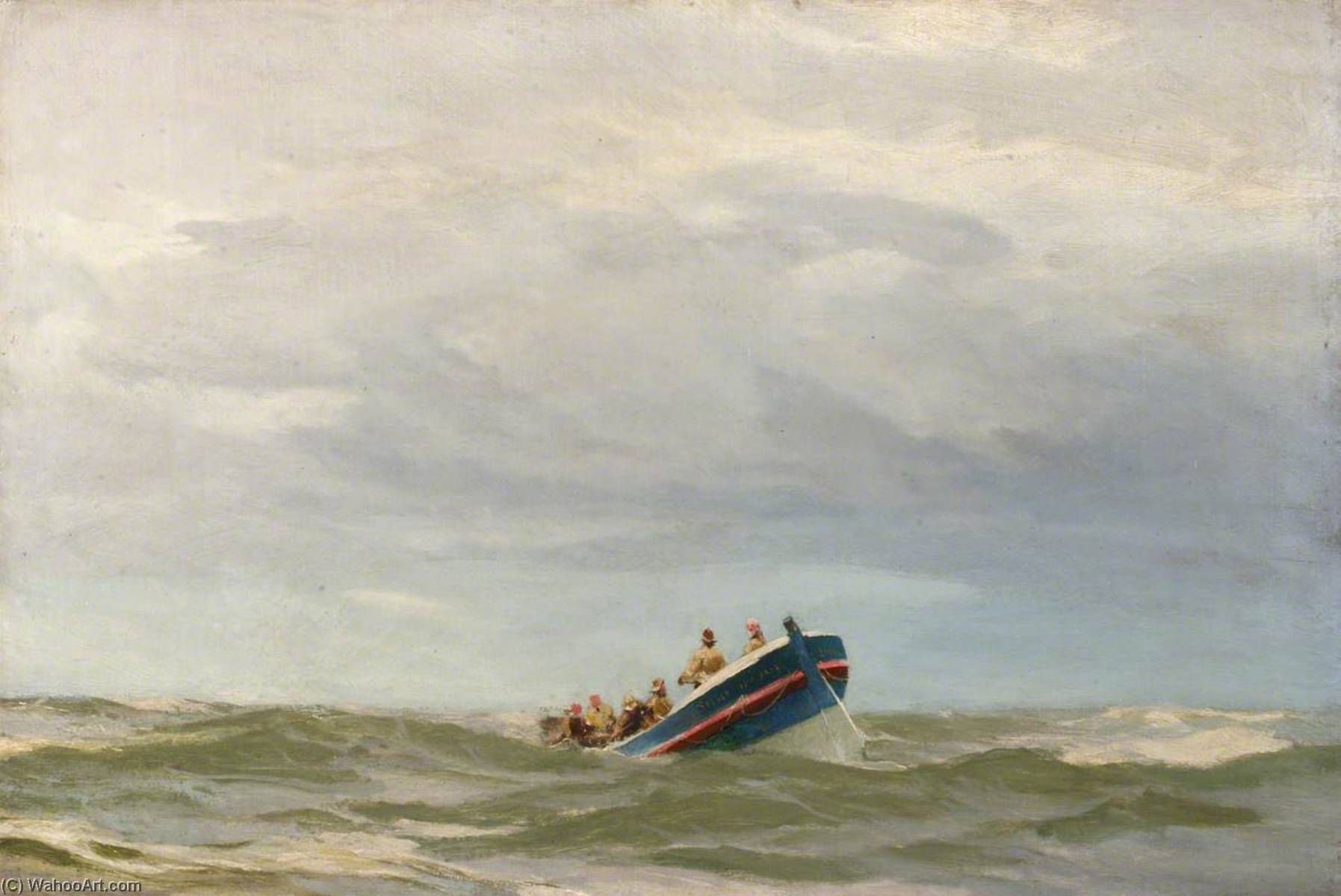 Wikioo.org - The Encyclopedia of Fine Arts - Painting, Artwork by John Fraser - A Lifeboat, c.1920