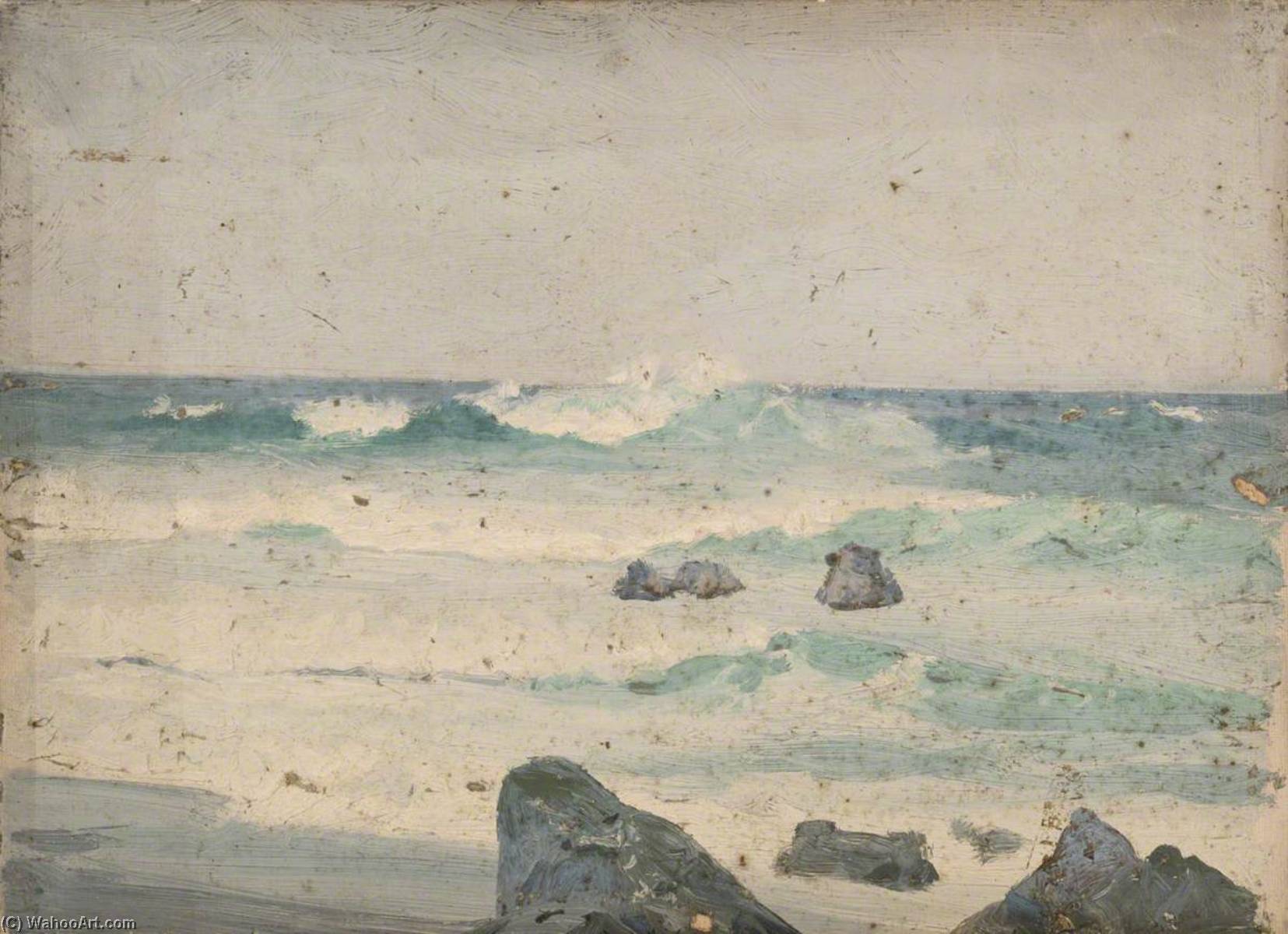 Wikioo.org - The Encyclopedia of Fine Arts - Painting, Artwork by John Fraser - A Coastal Scene