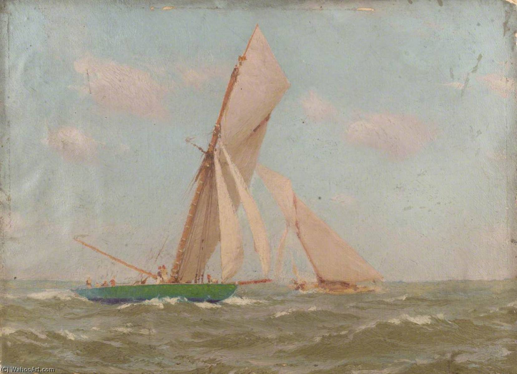 Wikioo.org - The Encyclopedia of Fine Arts - Painting, Artwork by John Fraser - Yachts at Sea